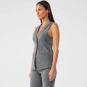 Triarchy Responsible Denim NWT Monica Tailored Women's Vest Tempesta Gray Size M